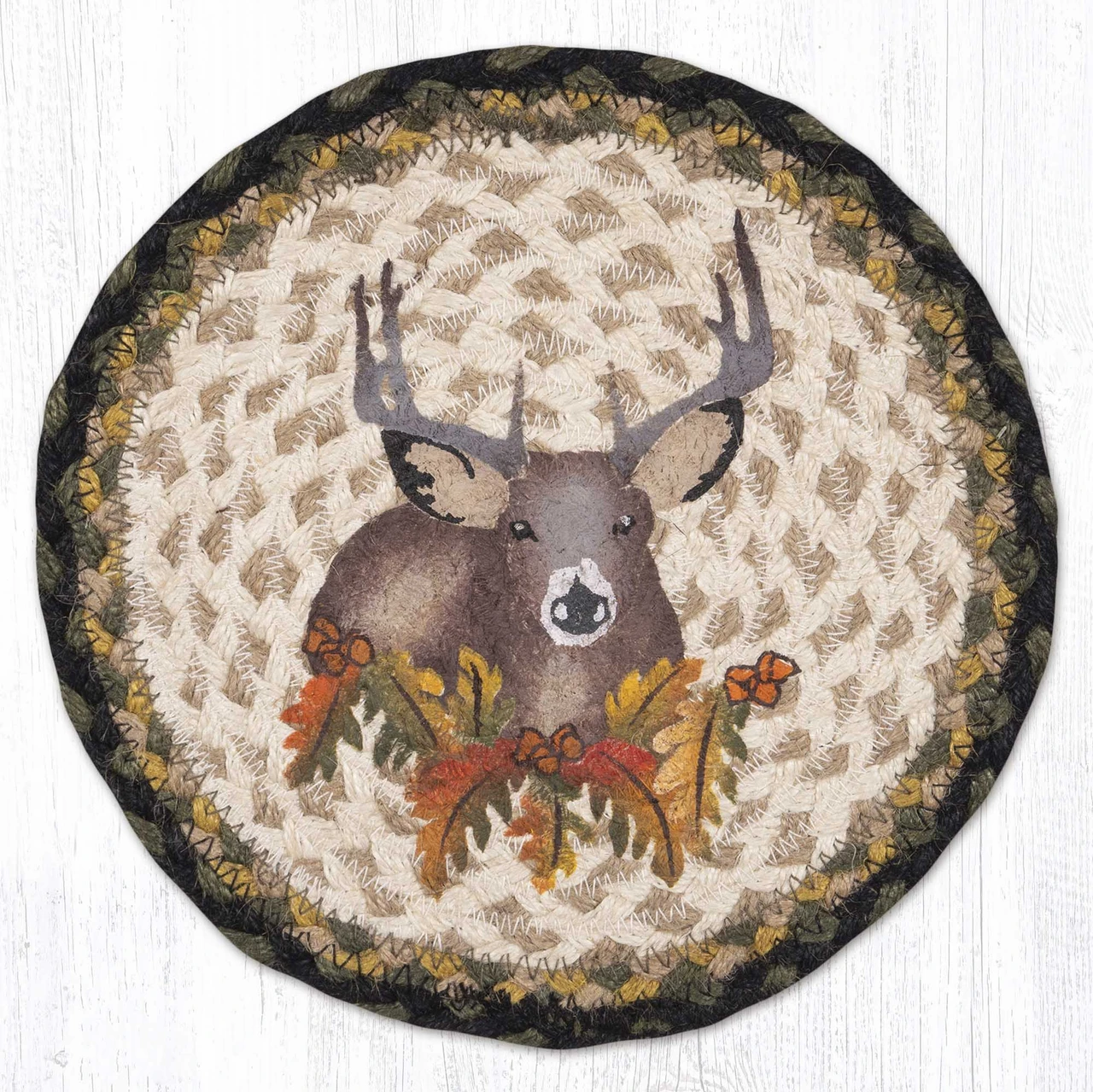 10" Deer Floral Trivet MSPR-116