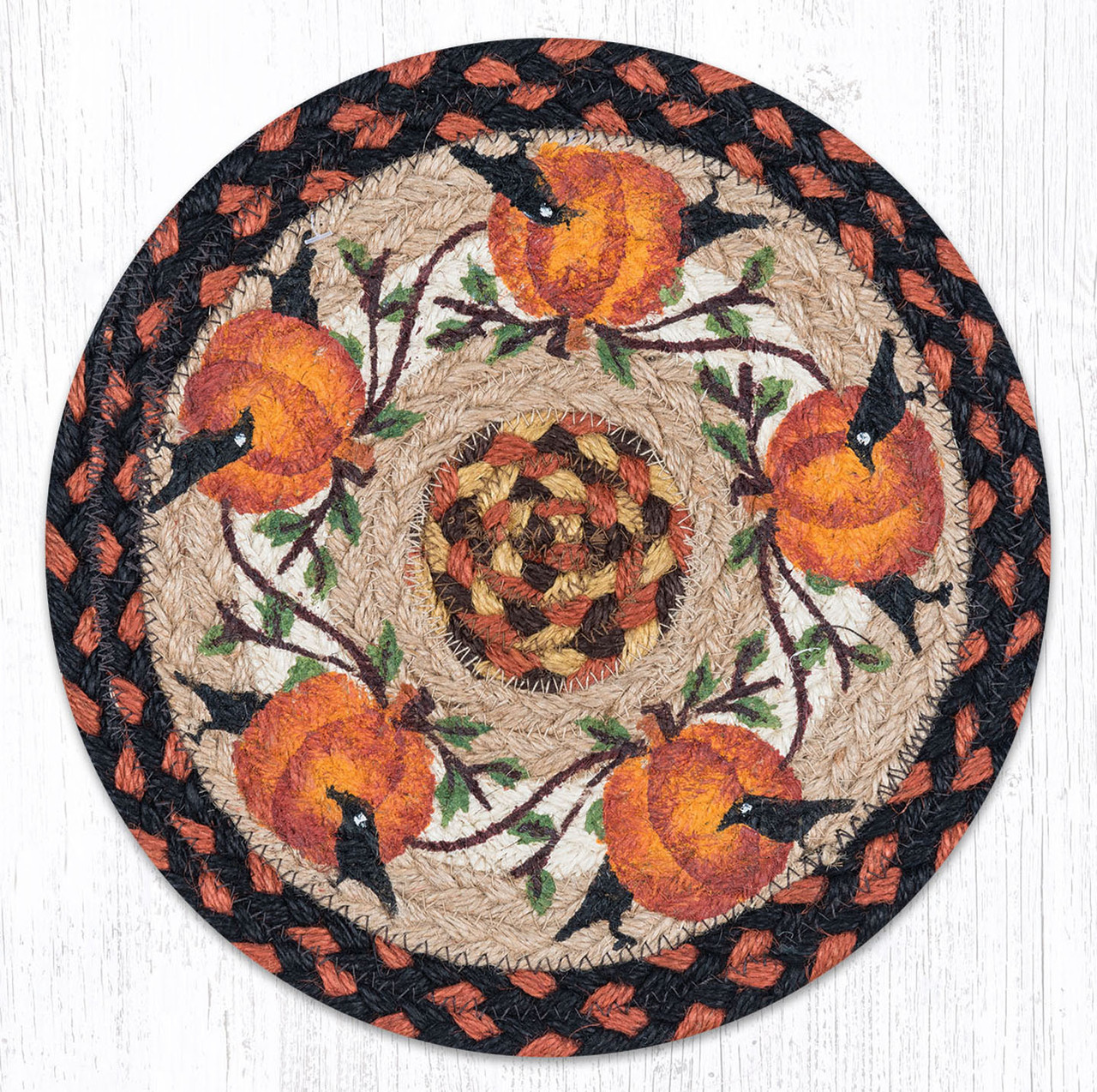 10" Pumpkin Crow Trivet MSPR-222