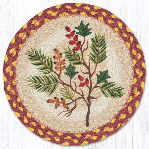 10" Berries Evergreen Holly Trivet MSPR-357