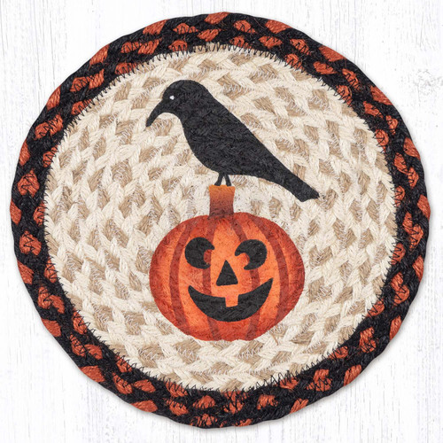10" Crow on Jack-O-Lantern Trivet MSPR-590