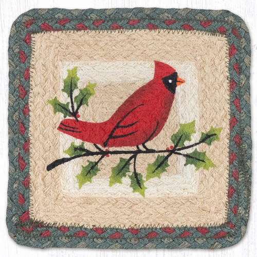 8.85" Holly Cardinal Trivets PP-025