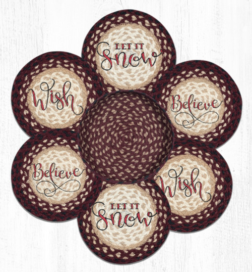 10" Festive Trivets in a Basket Set TNB-395