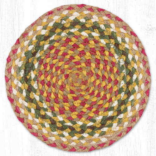 10" Olive/Burgundy/Gray Trivet MS-024