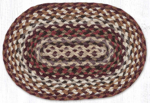 10"x15" Burgundy/Taupe/Ivory Miniature Swatch MS-932