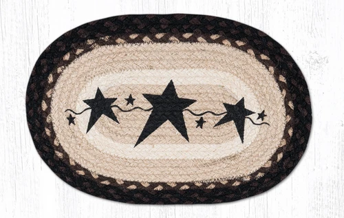 10"x15" Primitive Stars Black Miniature Swatch MSP-313