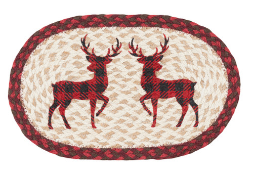 10"x15" Red Plaid Deer Miniature Swatch MSP-864