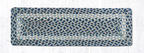 8.25"x27" Blue/Natural Stair Tread C-005