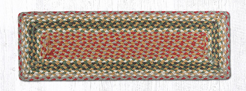8.25"x27" Olive/Burgundy/Gray Stair Tread C-024