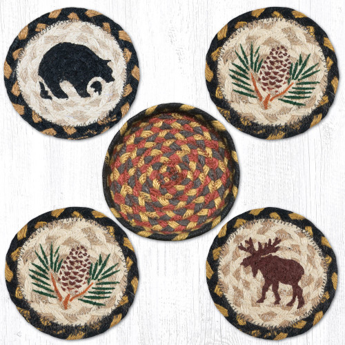Wilderness Coasters in a Basket Set CNB-043