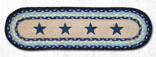 8.25"x27" Blue Stars Stair Tread ST-OP-312