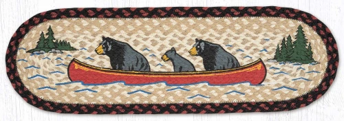 8.25"x27" Bears in Canoe Stair Tread ST-OP-396