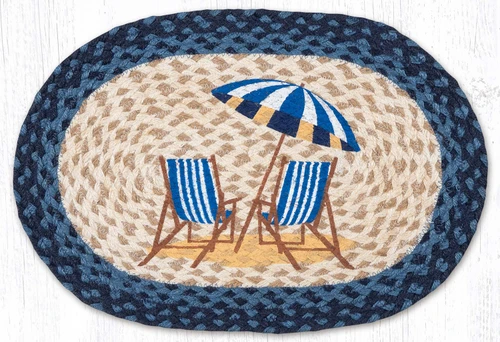 13"x19" Navy Beach Chair Placemat PM-OP-362