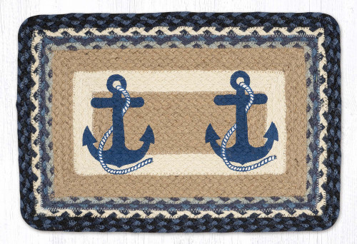 11.75"x17.5" Navy Anchor Placemat PP-443