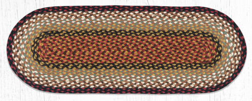 13"x36" Burgundy/Mustard Table Runner C-019