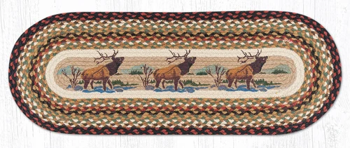 13"x36" Winter Elk Table Runner OP-319