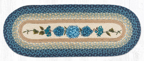 13"x36" Blue Hydrangea Table Runner OP-362