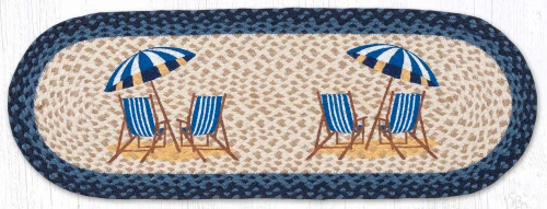 13"x36" Navy Beach Chair Table Runner OP-362