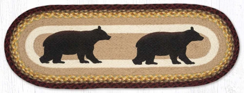 13"x36" Cabin Bear Table Runner OP-395