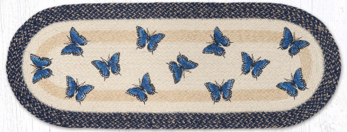 13"x36" Blue Swallowtail Table Runner OP-9-921