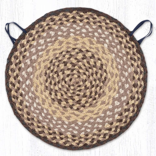 15.5" Chocolate/Natural Chair Pad CH-017