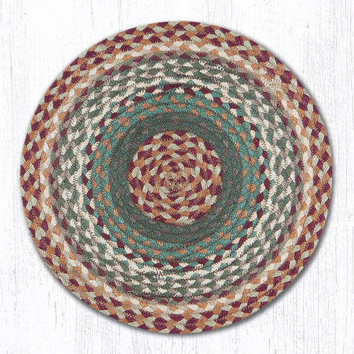 15.5" Buttermilk/Cranberry Chair Pad CH-413