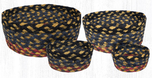 Burgundy/Blue/Gray Basket Set CB-043