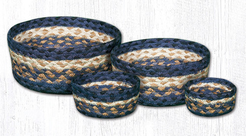Light & Dark Blue/Mustard Basket Set CB-079