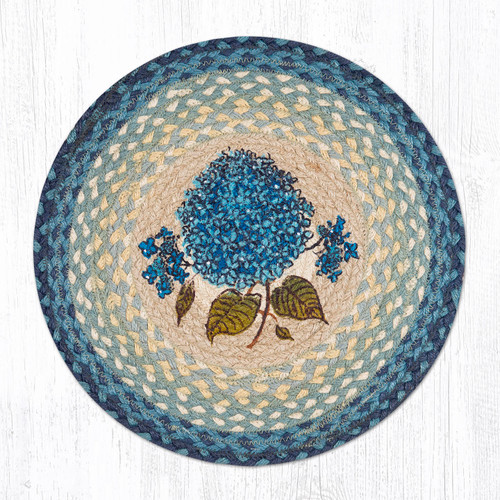 15.5" Blue Hydrangea Chair Pad CH-362
