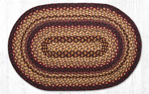 20"x30"-27"x45" Black Cherry/Chocolate/Cream Oval Rug C-371