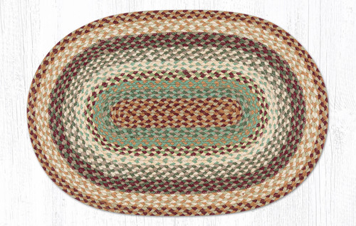 20"x30"-6'x9' Buttermilk/Cranberry Oval Rug C-413