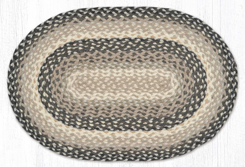 20"x30"-6'x9' Gray/Sand/Ivory Oval Rug  C-890