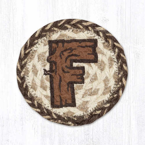 5" Rustic F Coaster IC-9-870
