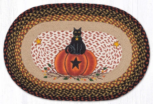20"x30" Black Cat Pumpkin Rug OP-222