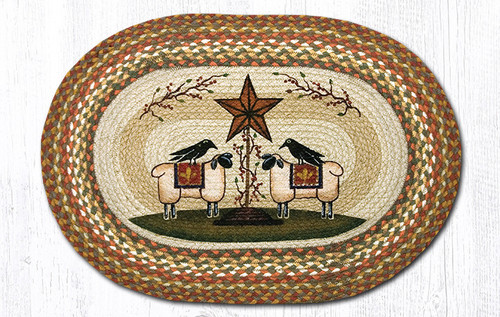 20"x30" Sheep & Barn Star Rug OP-300