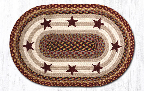 20"x30" - 5'x8' Burgundy Stars Rug OP-357