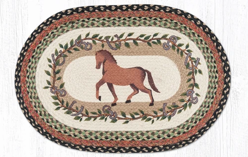 20"x30" Horse Oak Leaf Rug OP-427