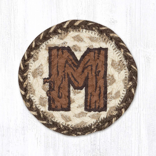5" Rustic M Coaster IC-9-870