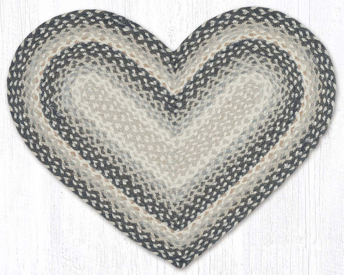 20"x30" Gray/Sand/Ivory Heart Rug HC-890