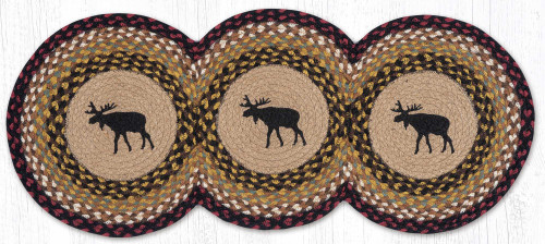 15"x36" Black Moose Tri Circle Table Runner TCP-019