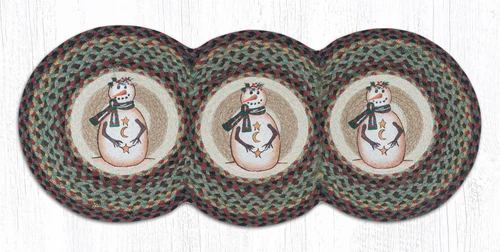 15"x36" Moon Star Snowmen Tri Circle Table Runner TCP-081