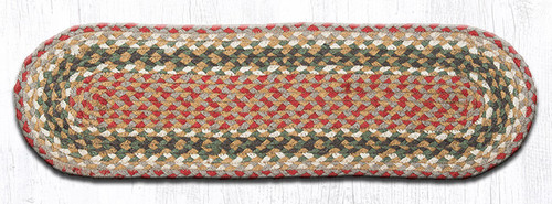 8.25"x27" Olive/Burgundy/Gray Stair Tread C-024