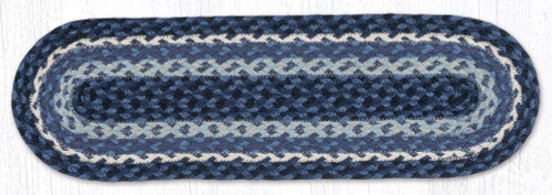8.25"x27" Blue/Gray/Ivory Stair Tread C-443