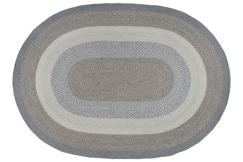 8'x11' Blue/Natural Oval Rug C-005