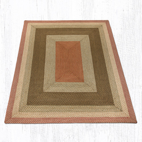 8'x10' Olive/Burgundy/Gray Oblong Rug RC-024