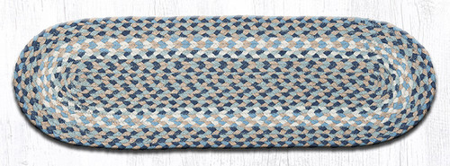 8.25"x27" Blue/Natural Stair Tread C-005