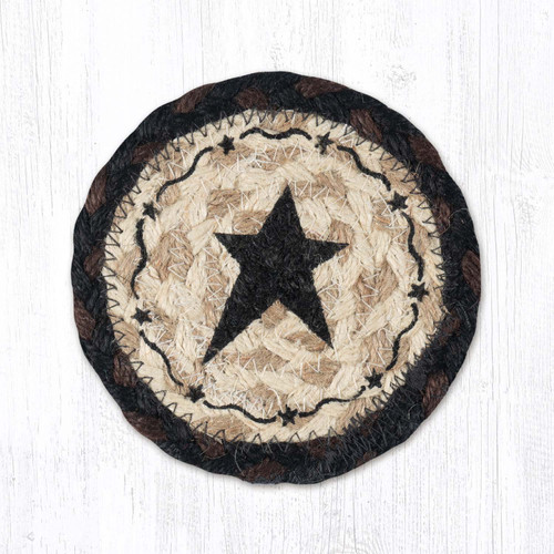 5" Primitive Star Black Coaster IC-313