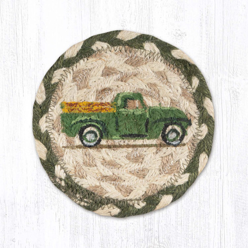 5" Vintage Green Truck Coaster IC-338