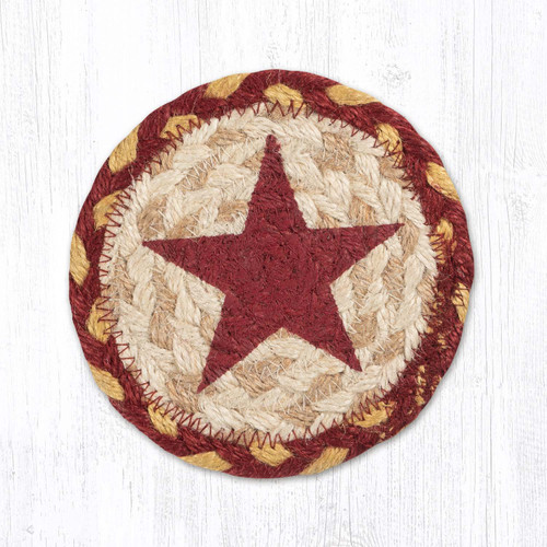 5" Burgundy Star Coaster IC-357