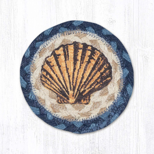 5" Aqua Shell Coaster IC-362