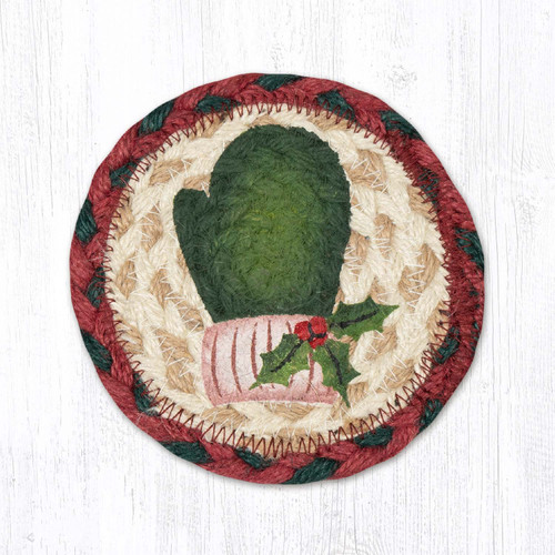 5" Green Mitten Coaster IC-875